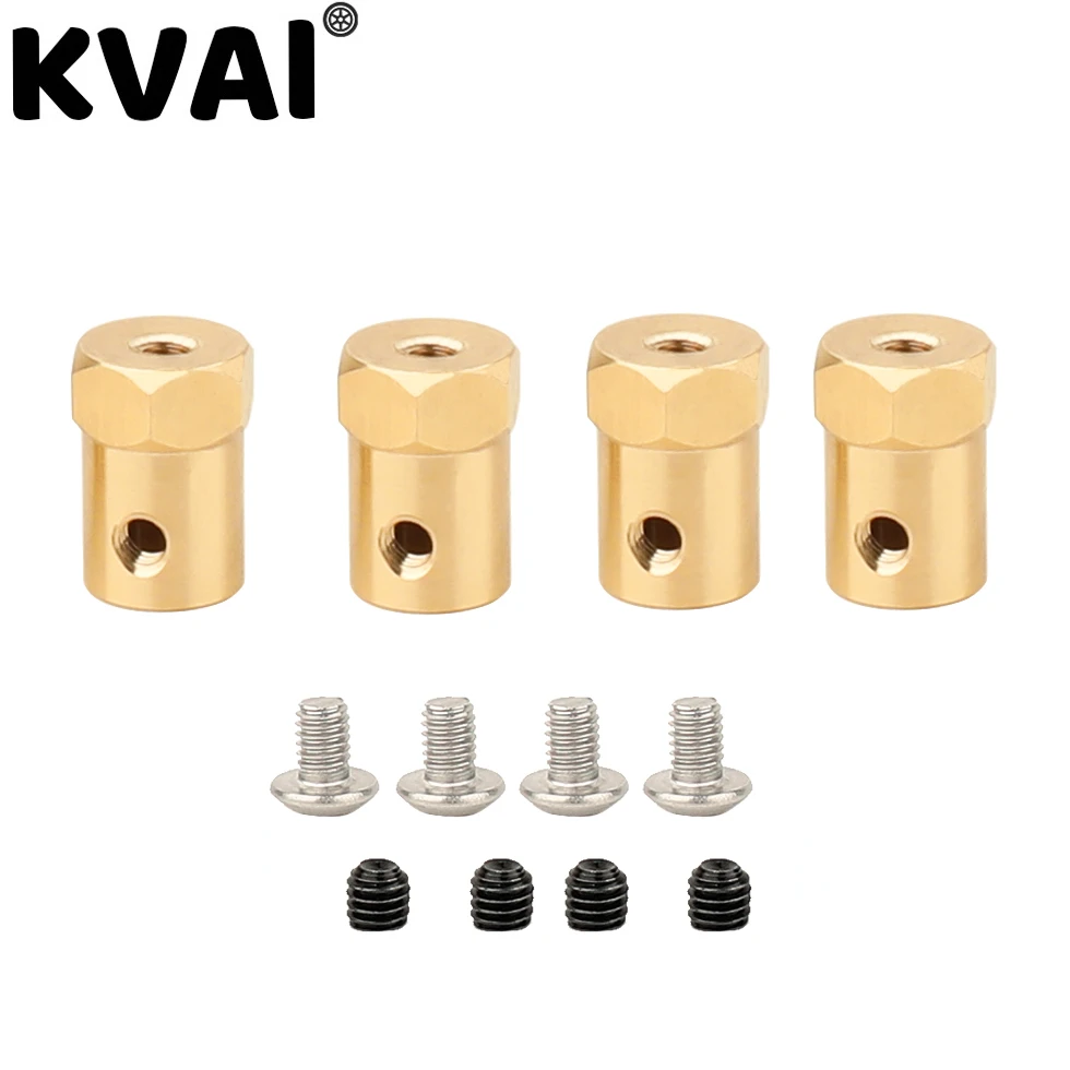 

4PCS 5mm to 12mm Brass Combiner Wheel Hub Hex Adapter for WPL D12 C14 C24 B14 B24 B16 B36 MN D90 MN99S RC Car Parts