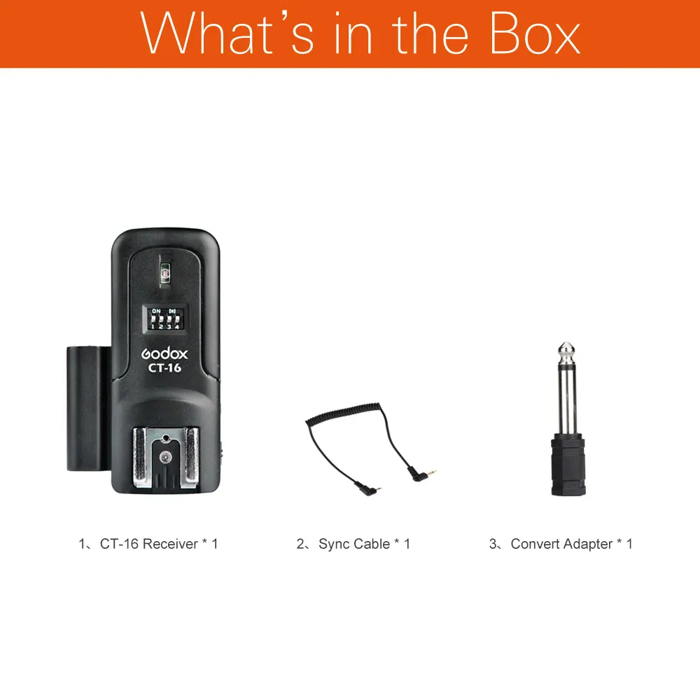 Godox CT-16 CTR-16 Wireless Receiver 16 Channels