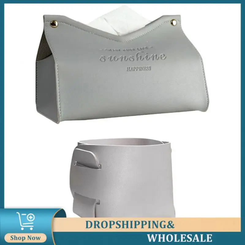 

Leather Tissue Box Practical V-mouth Paper Box Safety Storage Supplies Must Have Tissue Box Leather Living Room Paper Box Pu