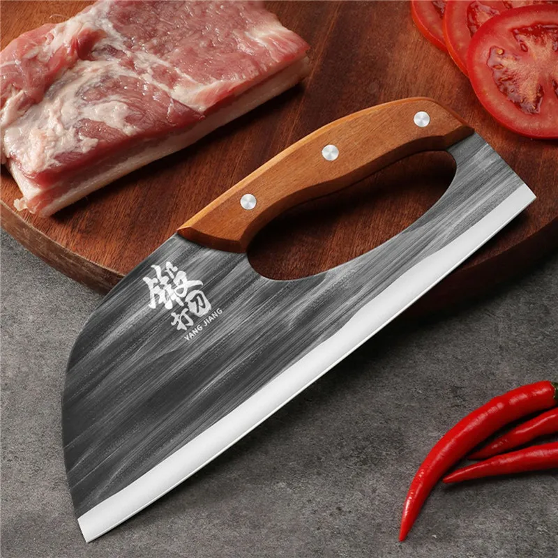 Heavy Chef Kitchen Stainless Steel Knife Labor-Saving Cutting Meat Sharp Knife 24Cm