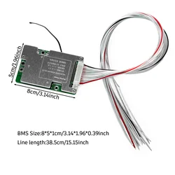 High - Performance Lithium Battery Management System for E - Bikes and Scooters with Adjustable Protection Board Options (13S50A BMS)