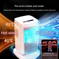Ventilateur Rafraîchisseur d'Air Portable à Semi-conducteurs, Mini Climatiseur Personnel avec Refroidissement, Ventilateur de Bureau pour Maison, Bureau, Voyage, USB 2