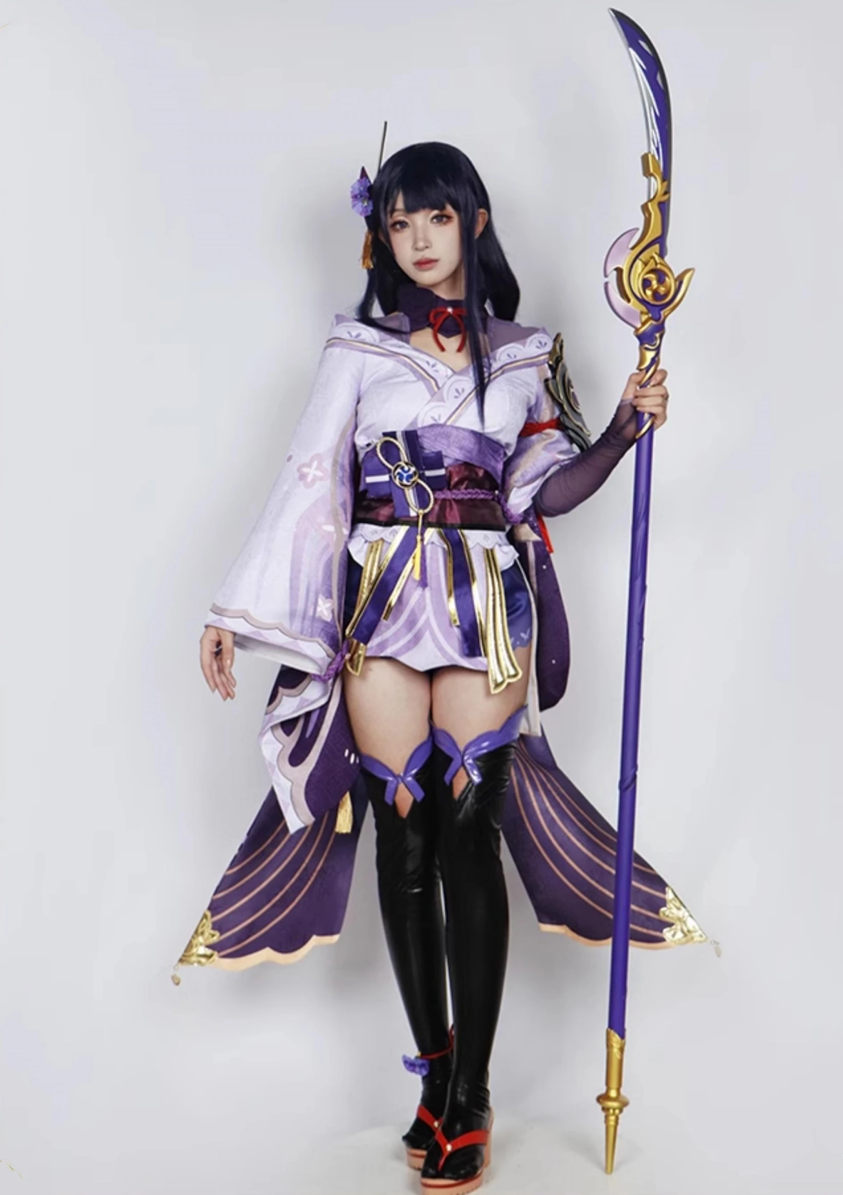 雷電将軍 コスプレ衣装 靴ウィッグ付き 雷電将軍 コスプレ衣装 靴ウィッグ付き 雷電将軍 コスプレ 衣装