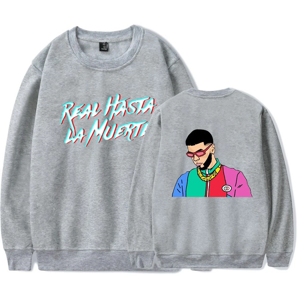 Anuel AA-Sudadera con capucha y cremallera estampada para hombre y mujer,  chándal informal, ropa de BANYUO