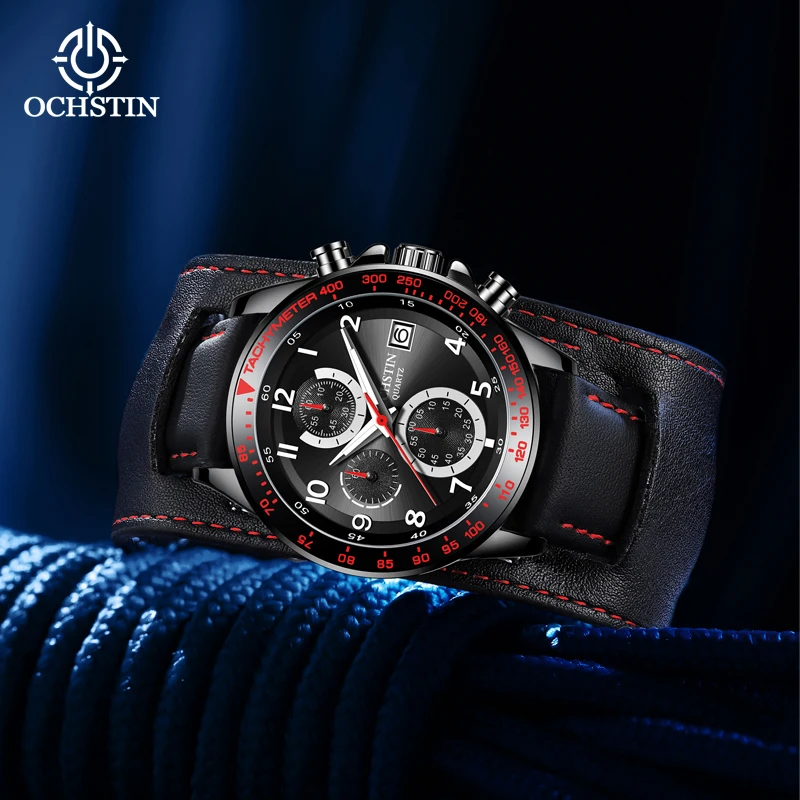 Ochstin's New Simple and Comfortable Wind Multi functional Quartz Movement Craftsmanship Series 2024 Men's Quartz Watch