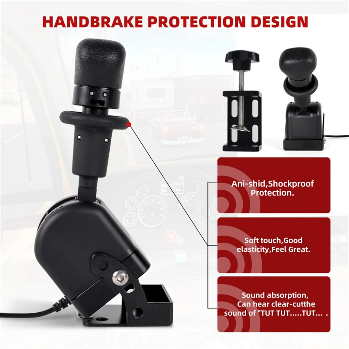 XMLX PC USB Handbrake for G20 G27 G29 for ETS2 European/American Truck Sim Racing Games Hand Brake