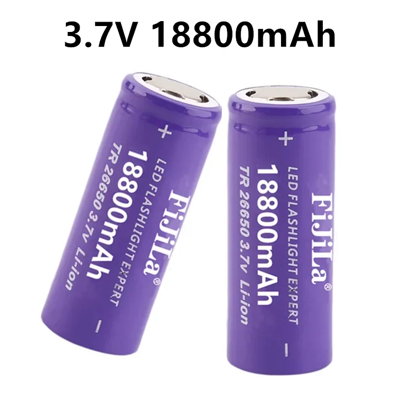 1-10 Pz 100% Neue Batterie 26650 3,7 V 18800Mah Hohe Kapazitasse 26650 Li-Ion Wiederaufladbare Batterie Fuir Led Taschenlampe