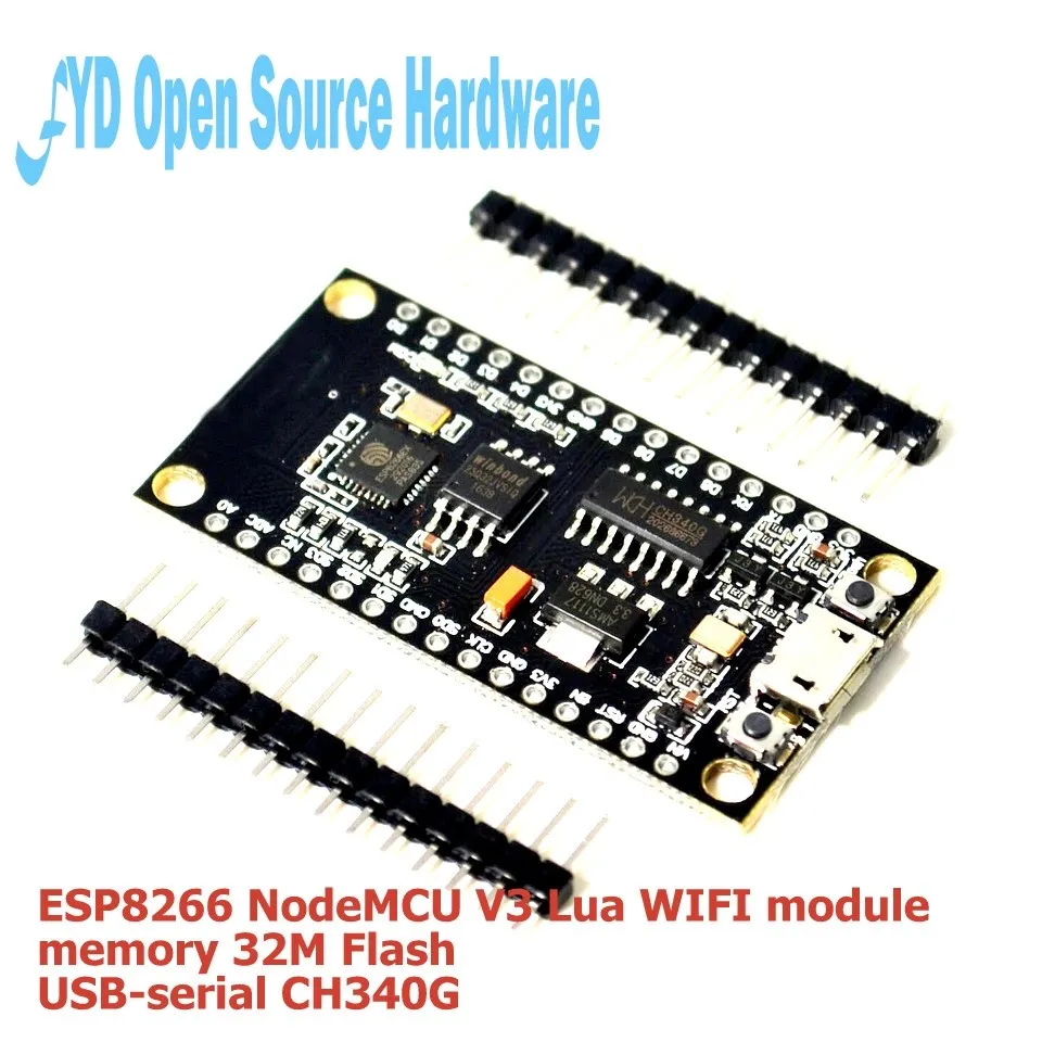 1PCS ESP8266 NodeMCU V3 Lua WIFI module + memory 32M Flash + USB-serial CH340G