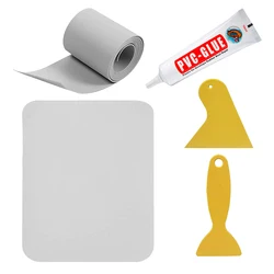 Deluxe Waterproof Repair Kit for Inflatable Kayaks, Boats, and Pools - 5 Durable PVC Patches with Adhesive (Grey)