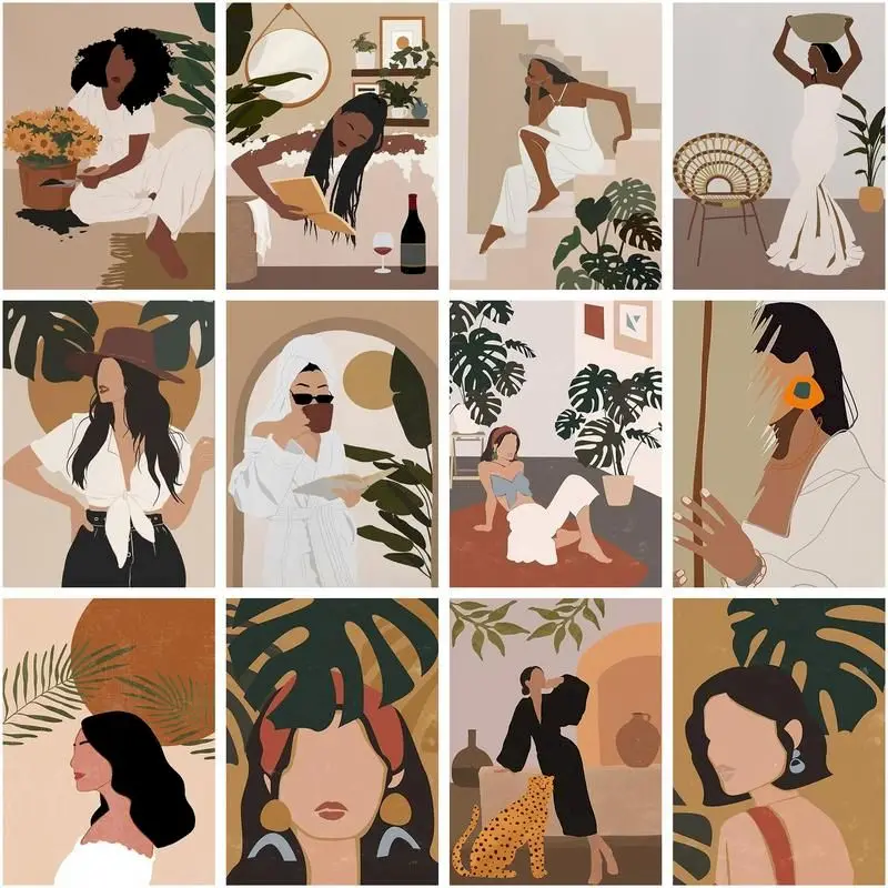 GATYZTORY Kits para colorear por n mero de ni a para adultos cuadro gatyztory-kits-para-colorear-por-n-mero-de-ni-a-para-adultos-cuadro