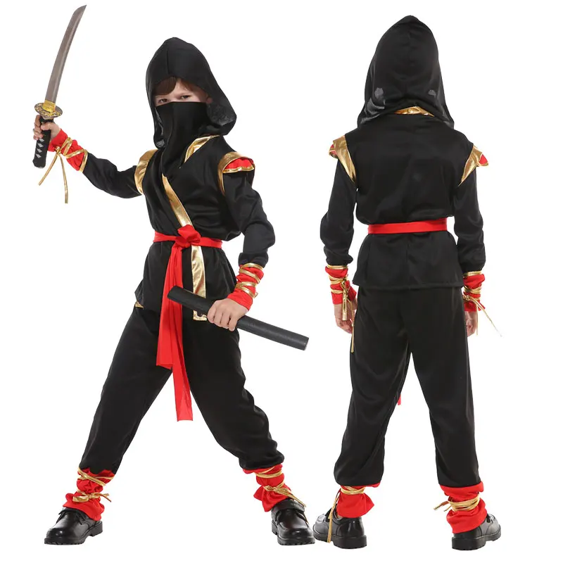 

Children Ninja Costume Kids Japan Anime Cosplay Costumes Halloween Warrior Ninja Jumpsuits Suit Stage Performance Outfits