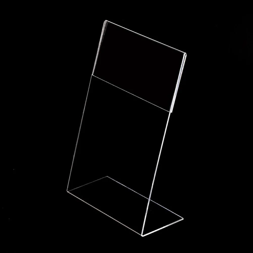 9Pcs Acrylic Price Tags L Shaped Display Stands Slanted Sign Holders High End Plastic Menu Name Card Practical 5
