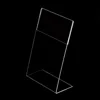 9Pcs Acrylic Price Tags L Shaped Display Stands Slanted Sign Holders High End Plastic Menu Name Card Practical 5