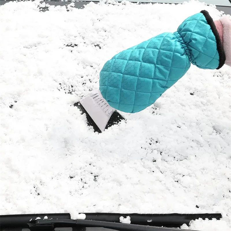 Ice Scraper Mitt for Car Detachable Cleaner No Scratch for Car Waterproof Snow Remover Glove