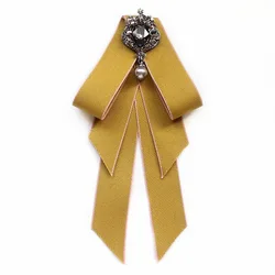 Vintage Bow Tie Cameo Diamond Tassel Brooch - Elegant Jewelry Gift (7)