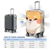 Kawaii Anime Shiba Inu Suitcase Cover cute manga aesthetic Practical Travel Protection Luggage Accesories Holiday 6