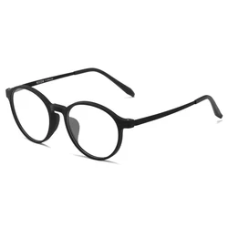 Vintage Round Anti - Blue Light Reading Glasses for Men and Women - High - Quality TR90 Retro Eyewear (Black)