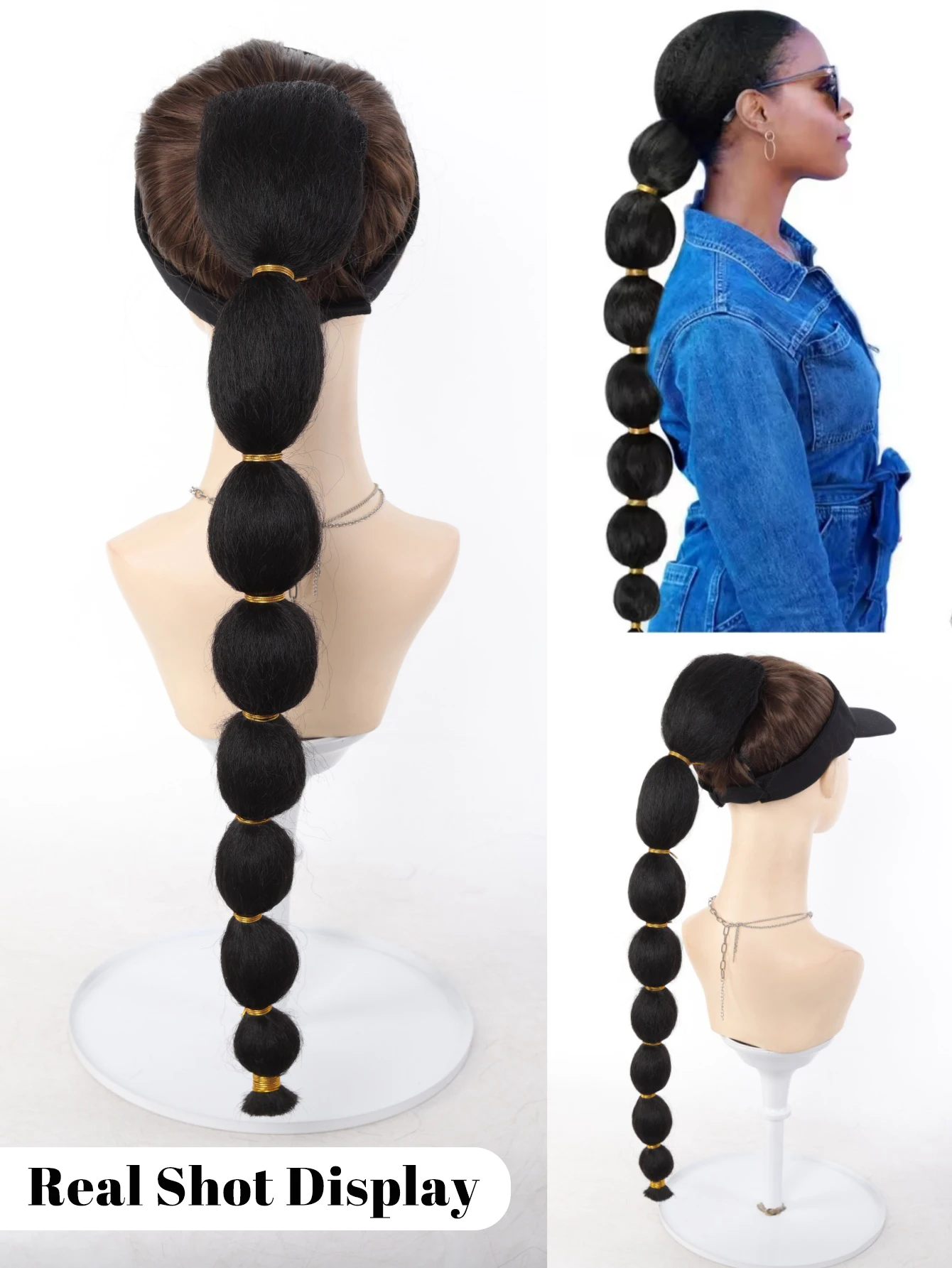 Synthetic Afro Puff Ponytail Extension for Women 22 Inch