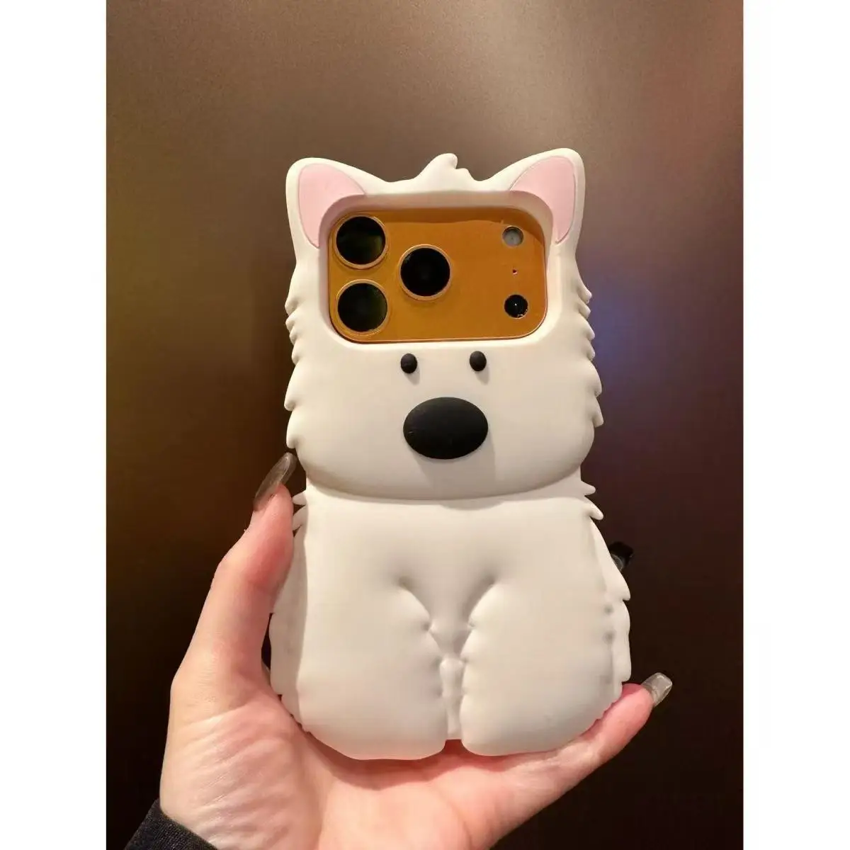 Adorable West Highland White Puppy 3D Cartoon Silicone Phone Case