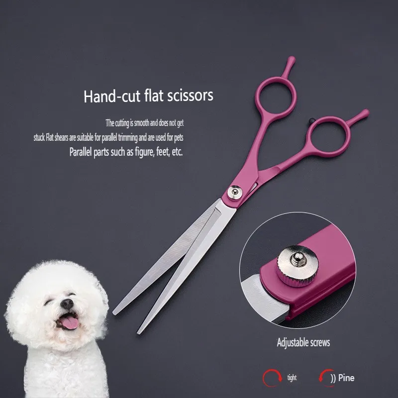 Dog Grooming Scissors 7 Inch Stainless Steel For Animal Cutting Hair Clipper