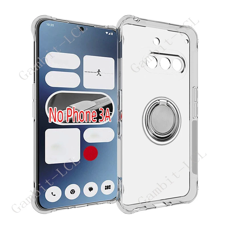 Enhanced Shockproof Soft Back Ring Holder Phone Case
