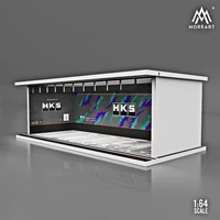MoreArt 1:64 Gulf / HKS /Michelin /Advan Parking Garage Light Edition Assembled Scene Diorama 2