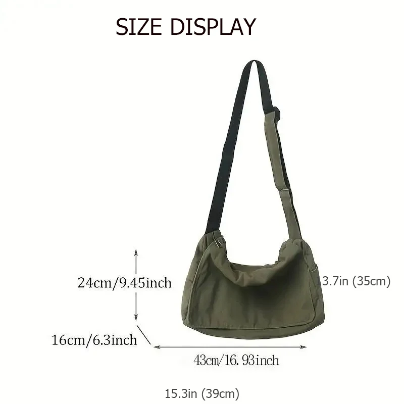 HISUELY 2024 New Arrive Women's Messenger Bag Vintage Handbag Canvas Teenager Shoulder Tote Bags Casual Crossbody Handbags