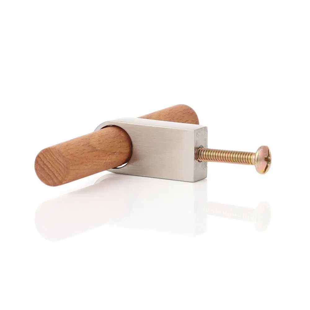 Zinc Alloy Wood Door Handle 96/128mm Bedroom Wardrobe Bookcase Kitchen Cupboard Door Pulls Modern Simple Furniture Hardware