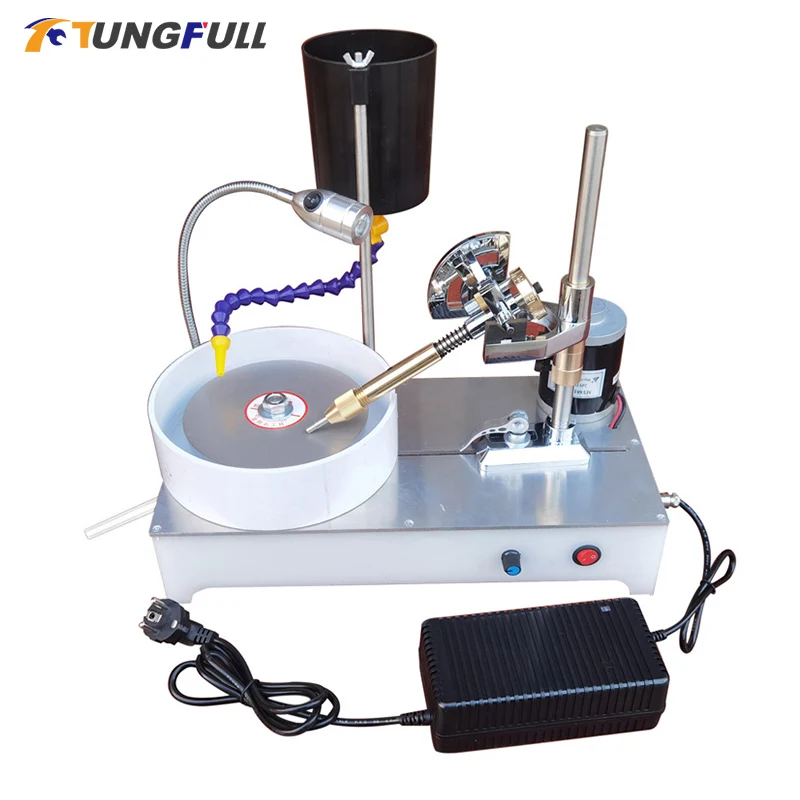 

Small Precision Jewelry Stone Polishing Machine Forming Machine Gem Faceting Machine DC Stepless Speed Gem Angle Grinder