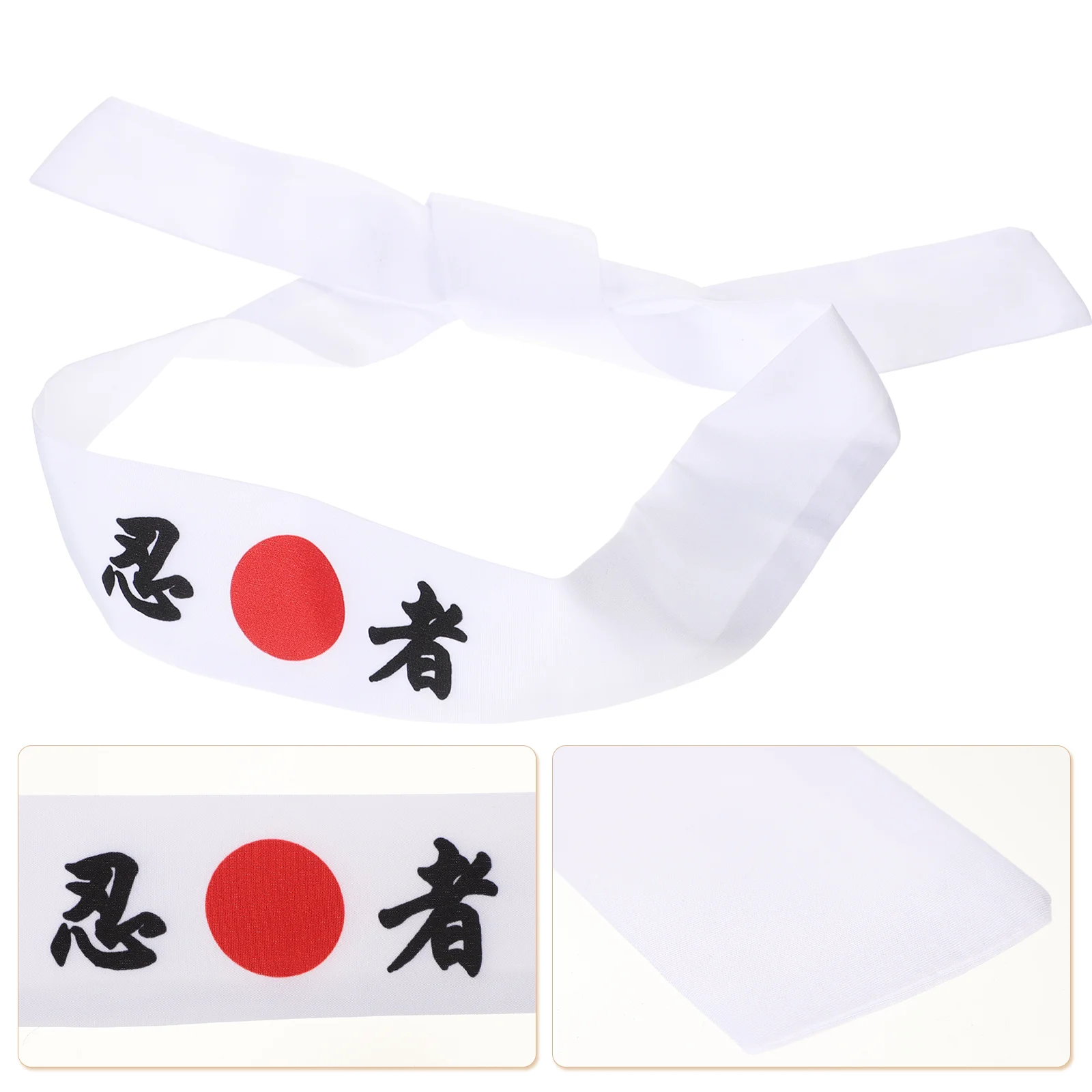 Japanese Symbol Printed Sushi Chef While Headband Para Hombre for Cooking Sports Cosplay Accessories