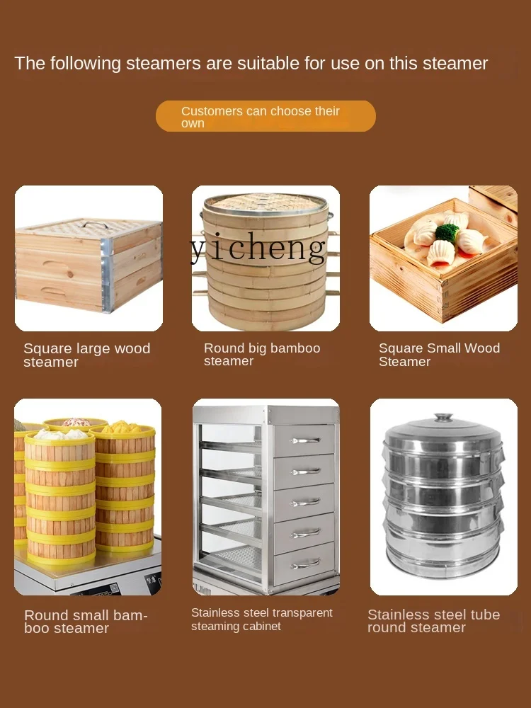 Tqh Steam Buns Furnace Multi-Functional Breakfast Steam Steamed Vermicelli Roll Machine Large Capacity Steamed Bread