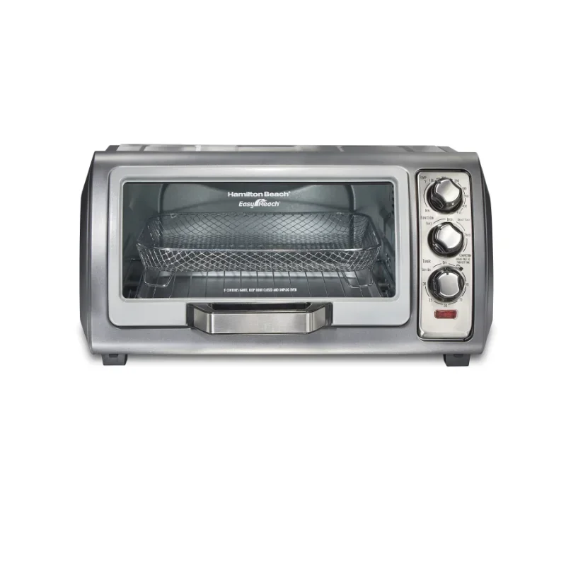 BLACK+DECKER Crisp ‘N Bake Air Fry 4-Slice Toaster Oven, Silver & Black,  TO1787SS