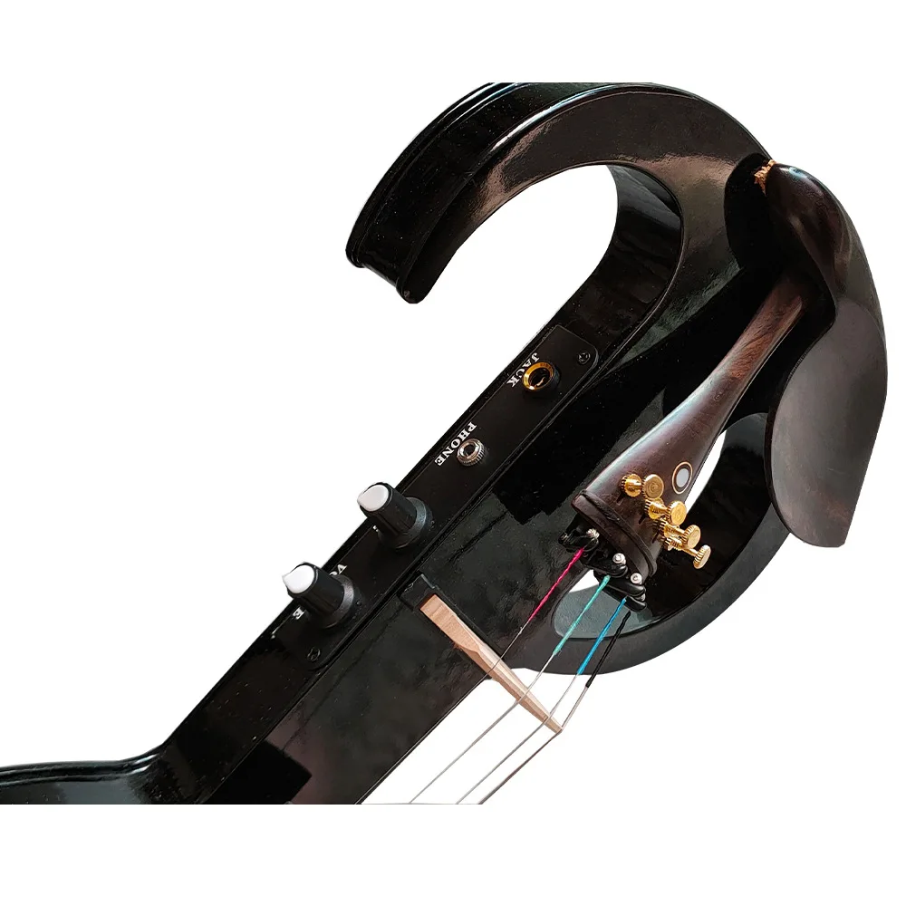 black anti S electronic violin 4/4 sparkle Beginners Stringed Instrument professional with box bow