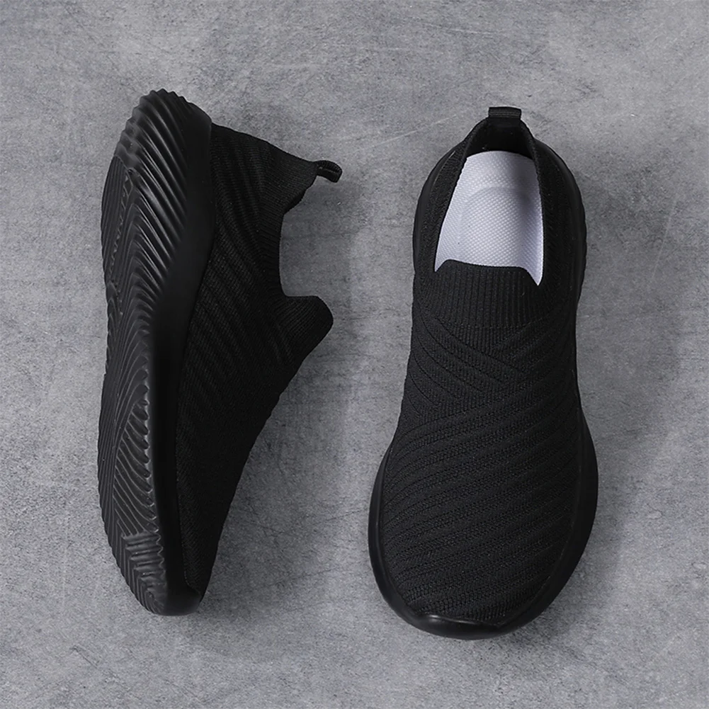 Women Running Sneakers Slip On Knit Tennis Workout Sneakers Memory Foam Lightweight for Workout Yoga 3
