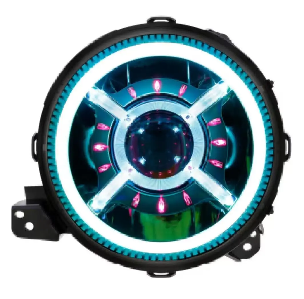 

1 пара, RGB проекционные фары ближнего и дальнего света для Jeep Wrangler JL 2018