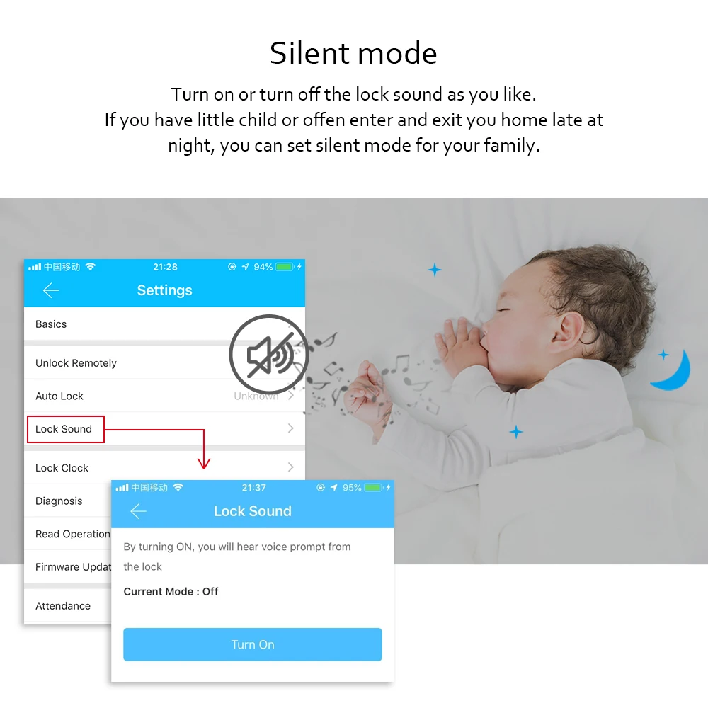 TTLock Fingerprint Smart Door Lock Safe Digital Electronic Lock With Bluetooth A