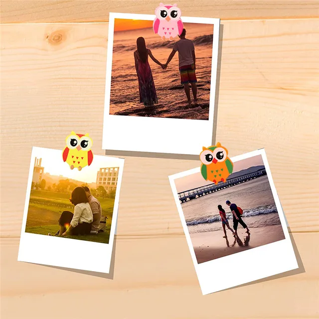 30Db Bagoly Alakú Hüvelykujj -Push Tokok Színes Rajz Fotó Fali Csapok ...