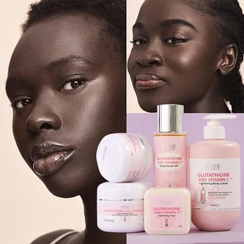 AILKE Lighten Remove Black Spots 5 in 1 set Facial Skin Care Lotion, Moisturizing Cream Body Glutathion Vitamin C Dark Skin Face New Range 4
