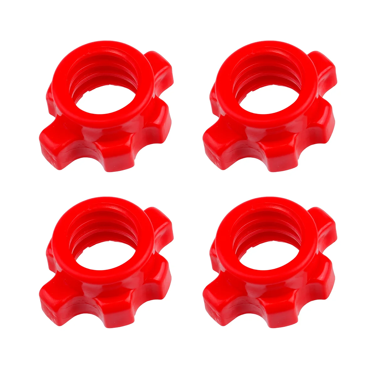 4 Pcs Dumbbell Bar Nut Barbell Fixing Accessories Home Gym Equipment Exercise Plastic Collar Weightlifting Screws Spinlock Rod
