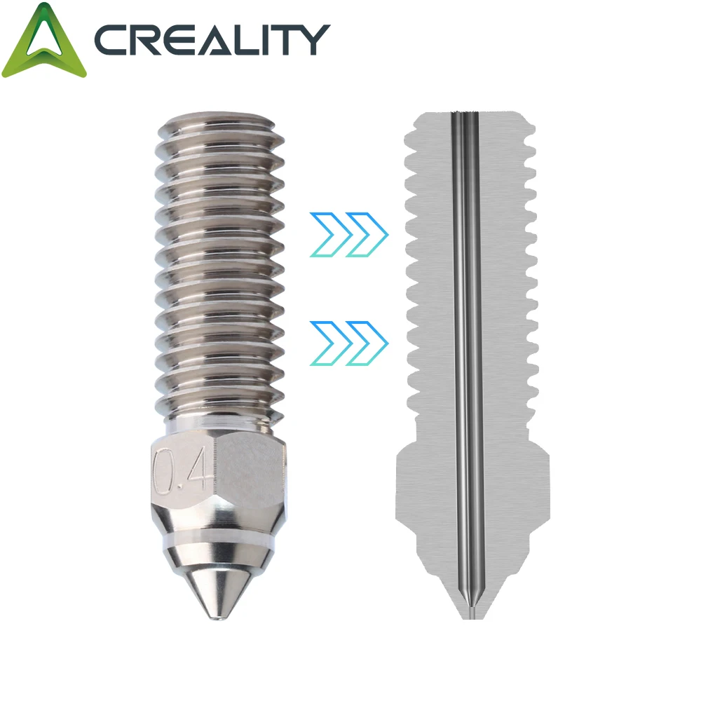 CREALITY K1 깍지 경화 강철 도금 구리 고온 내마모성 3D 프린터, 0.2, 0.4, 0.6, 0.8, 1.0, 1.2mm, 6 개