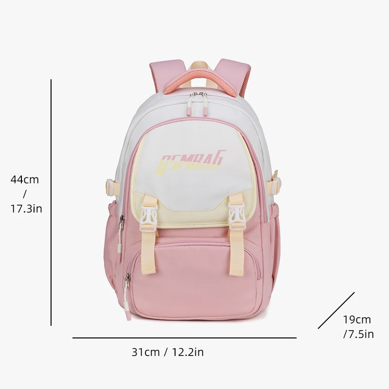 Junior High School Student Schoolbag Female 2024 New Large Capacity 3 to 6 Grade High-Looking Cute Pink Backpack Backpack