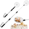 2Pcs Beach Sand Sifter Telescopic Shell Scooper Sifter Stainless Steel Shark Teeth Sifter Tool Lightweight Sand Scoop Shovel 1
