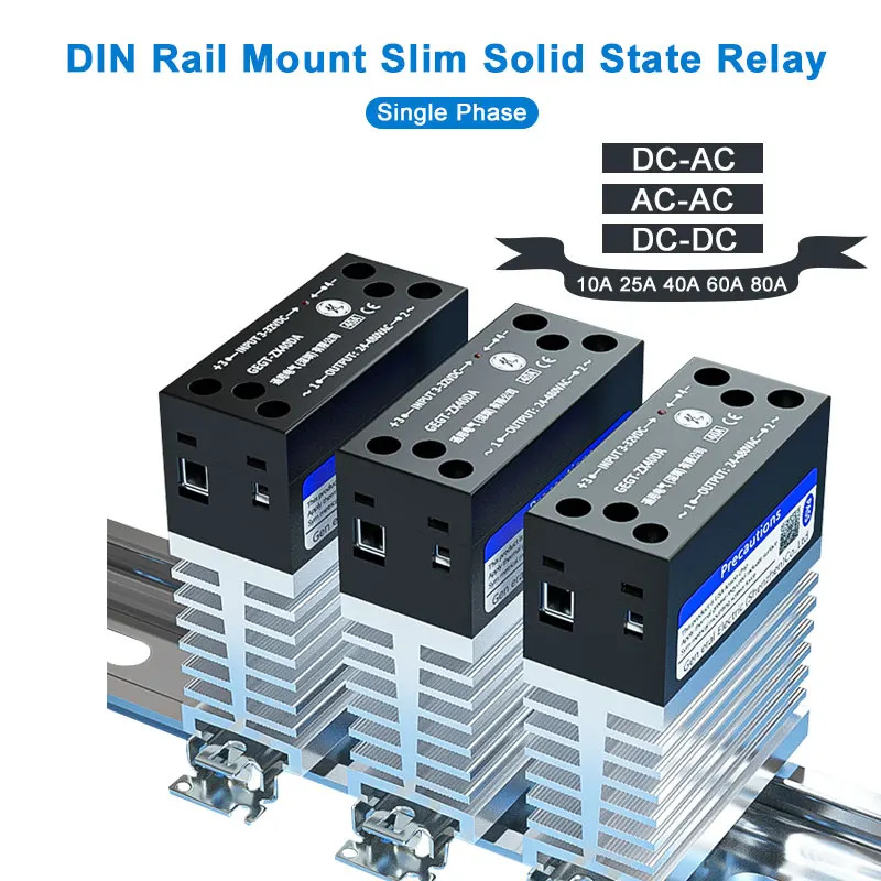 Solid State Relay Dc 24v Din Rail Solid State Relay Radiator Ssr