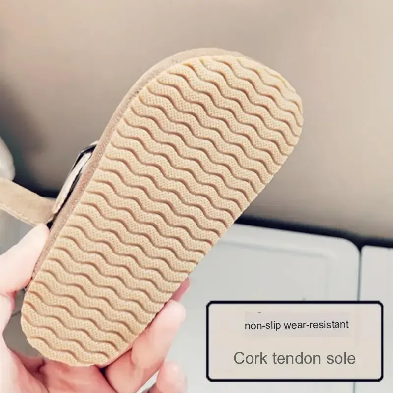 Children's Fleece Elastic Clogs Baby Boys Girls Plush Slipper,Prewalker Winter Warm Soft Sole Shoes,Anti-Slippery Footwear 6
