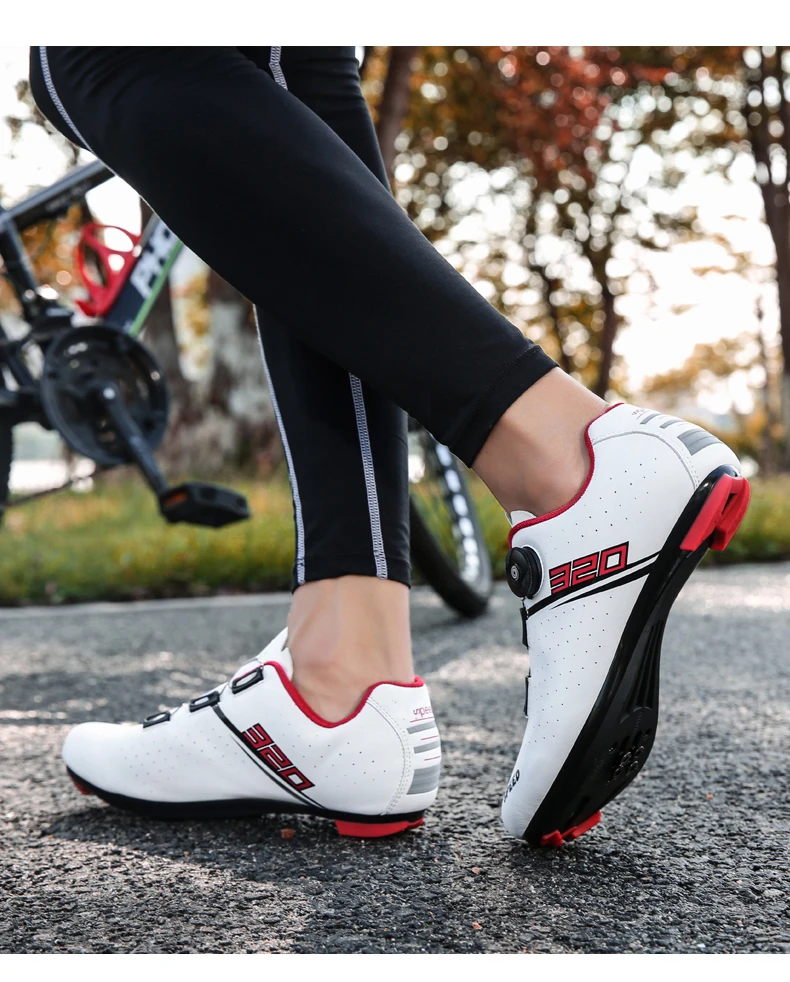 Unisex Fahrradschuhe MTB Atmungsaktive Offroad-Mountainbike-Schuhe Rennrad SPD Pedal-Booster Hochwertige Fahrradausrüstung – Detail 8