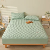 Bedding Pure Cotton Thick Mattress Cover Soybean Microfiber Filling Elastic Fitted Sheet Queen King Size Mattress Pad Protector 2
