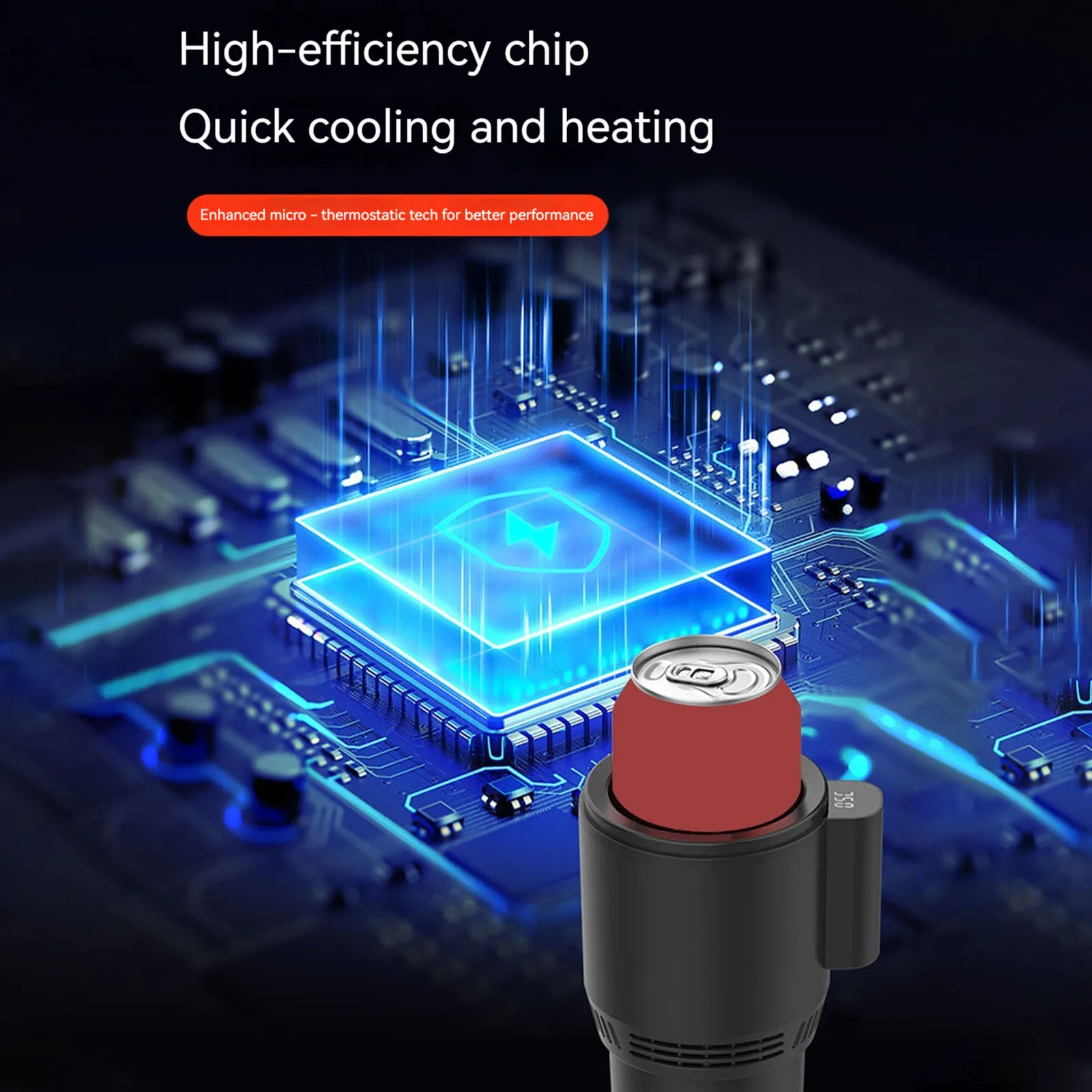 휴대용 2 in 1 12V 차량용 텀블러 홀더 자동 냉온 기능 캔 쿨러, 통근자/로드 트리퍼를 위한 휴일/계절 선물