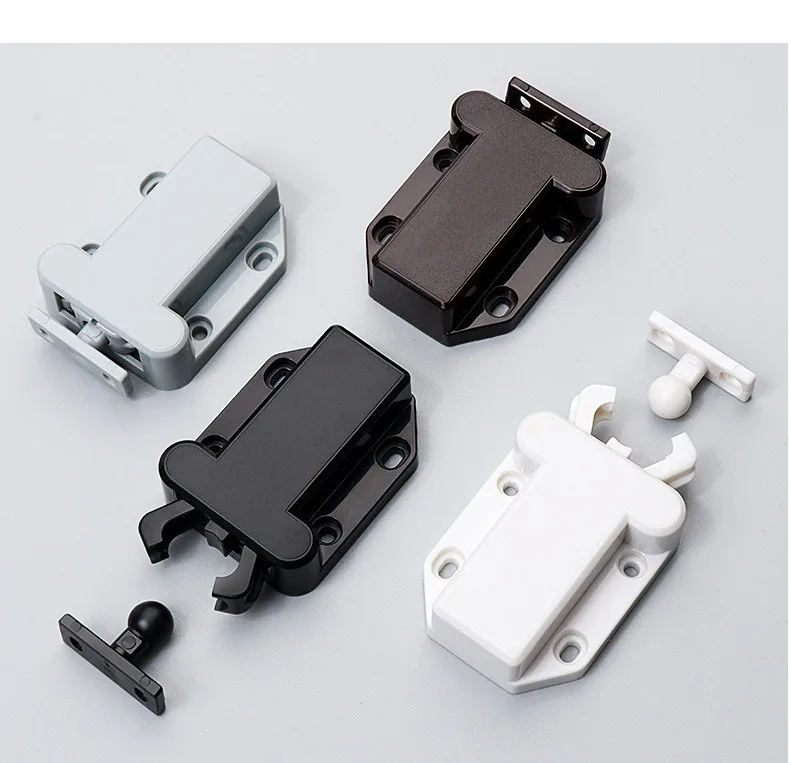 2/4/8 Sets nichtmagnetische Berührungsschlösser für Schranktüren, Push-to-Latch-System und Schrankzubehör mit Schrauben – Detail 10