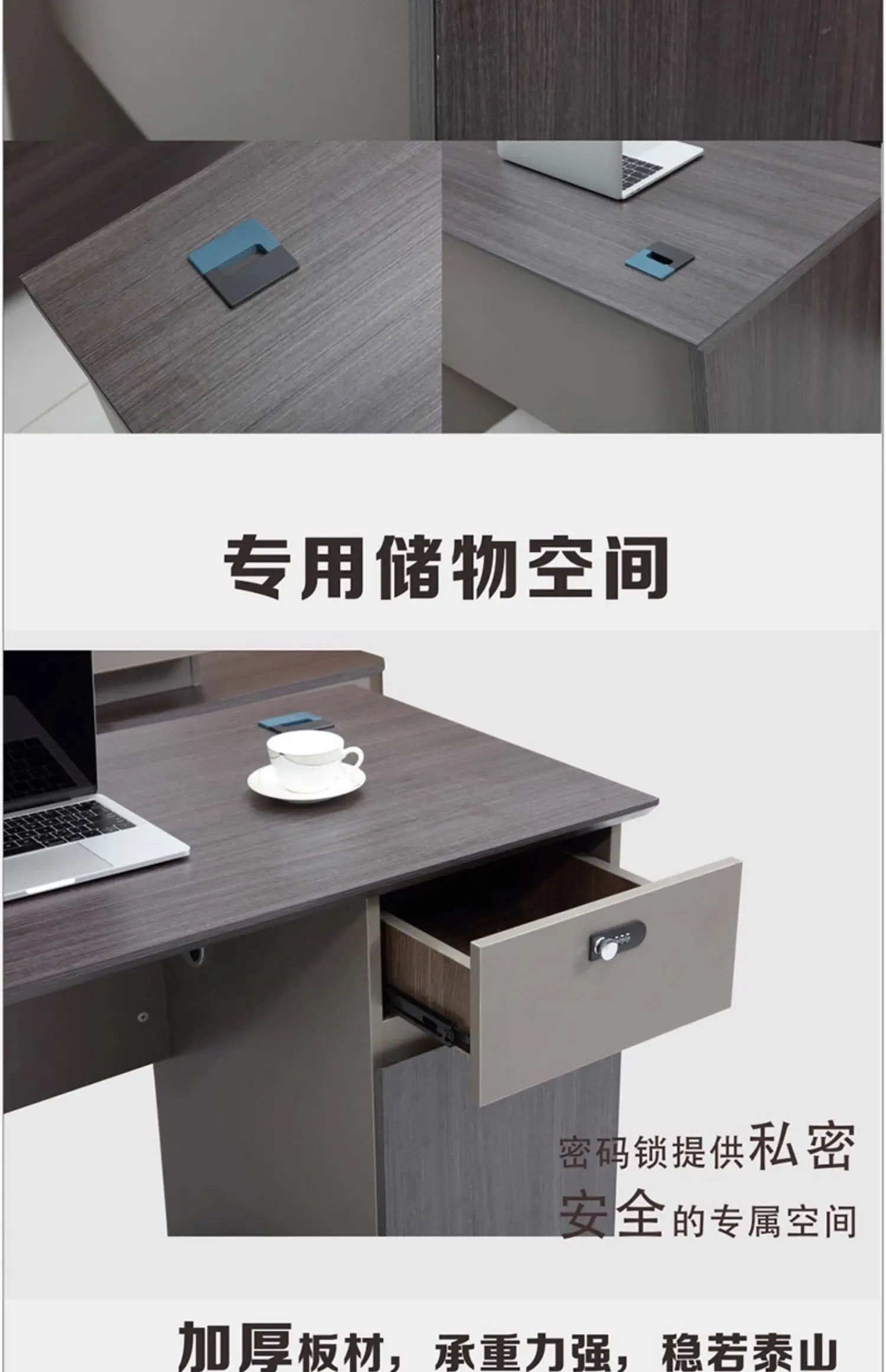 Description Picture 5 of itemModern Minimalist Computer Desk Tables Drawers Studio Storage Ideas Single Office Desk Wooden Arredo Ufficio Home Furniture