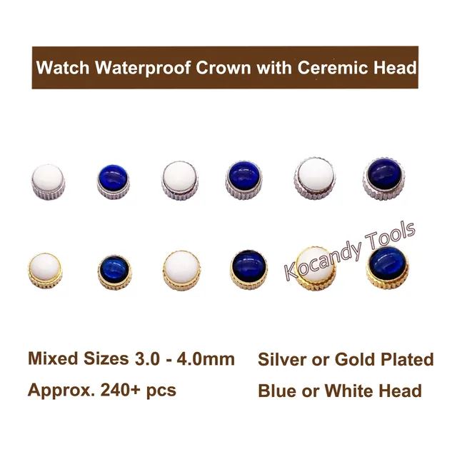 Kit 140 Pezzi Corone Orologio In Acciaio Inox - Set Completo Per Riparazione Orologi Con Scatola Portabile - Foto 9